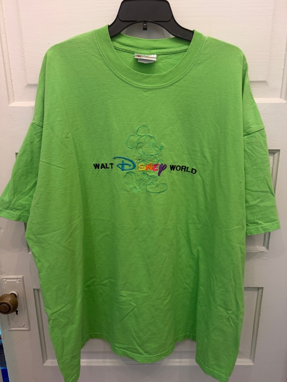 Vintage 1990s XXL Disney Bright Lime Green Walt Disney World Graphic Tee